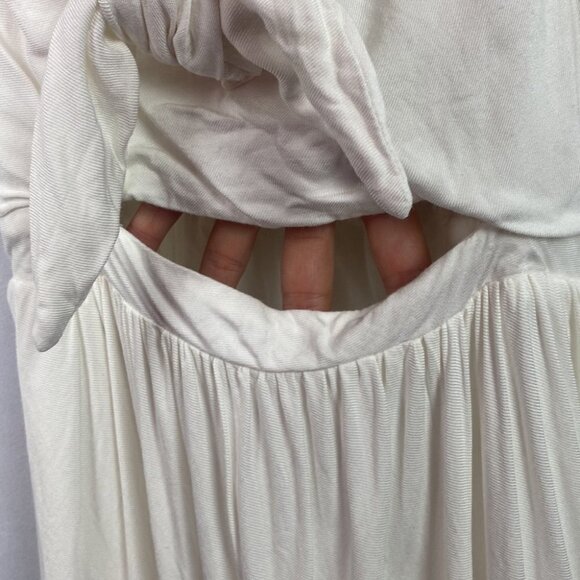 Bardot Revolve Ibiza Cutout Midi Dress In White Solid - Size US 4 - Picture 7 of 13